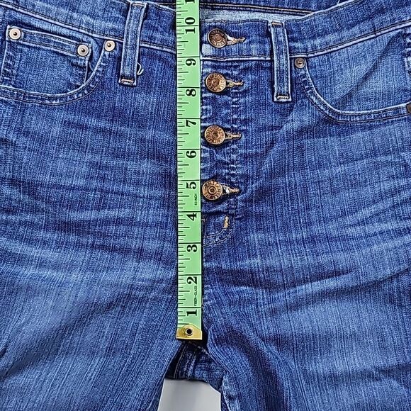 Madewell -1107 Blue Chewed-Hem Edition 10" High-Rise Skinny‎ Jeans Size 28 - Picture 9 of 10